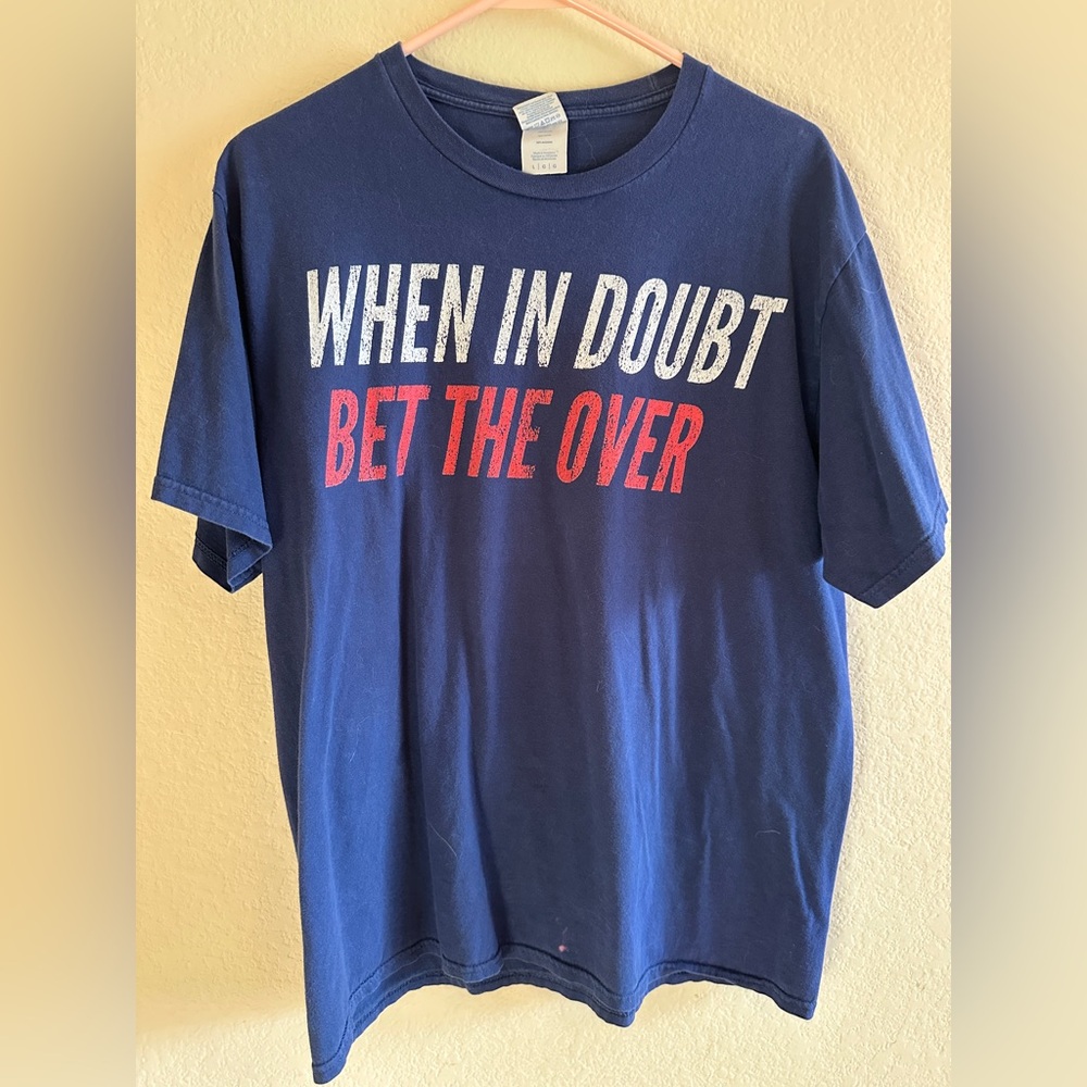 When In Doubt Bet The Over Navy Graphic T‑Shirt
